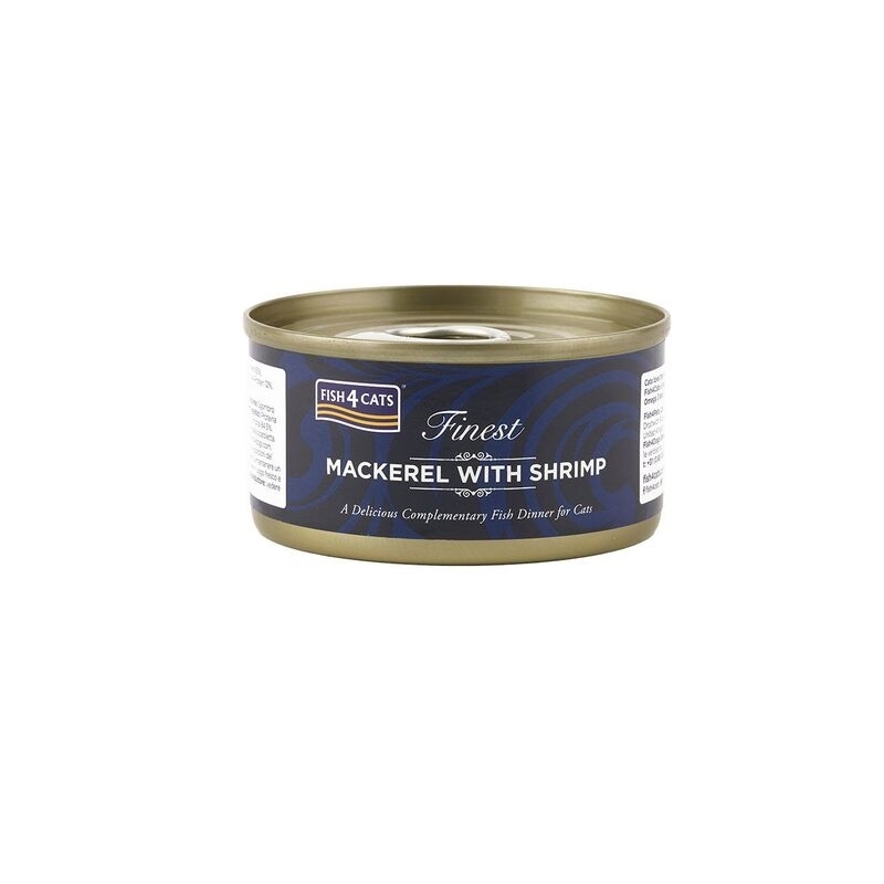 Fish4Cats konserv kassile, makrelli ja krevettidega, 70 g Fish4Cats konserv kassile, makrelli ja krevettidega, 70 g