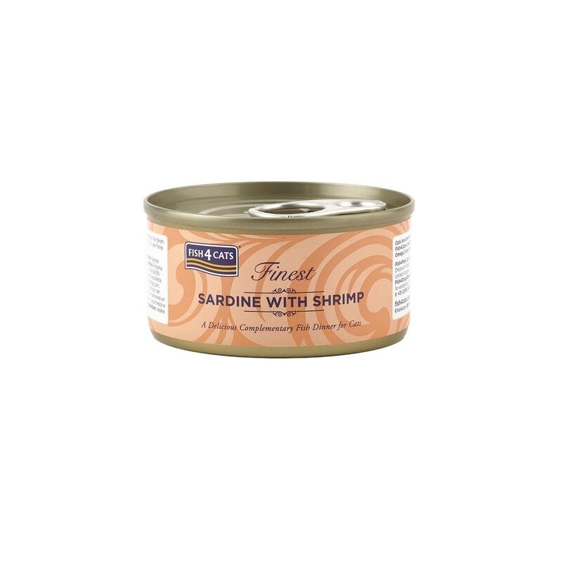 Fish4Cats konserv kassile, sardiinide ja krevettidega, 70 g Fish4Cats konserv kassile, sardiinide ja krevettidega, 70 g