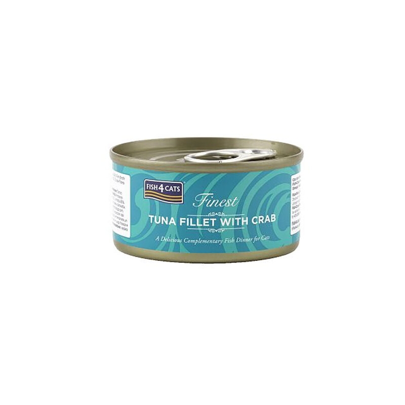 Fish4Cats konserv kassidele tuunikala ja krabiga 70 g Fish4Cats konserv kassidele tuunikala ja krabiga 70 g