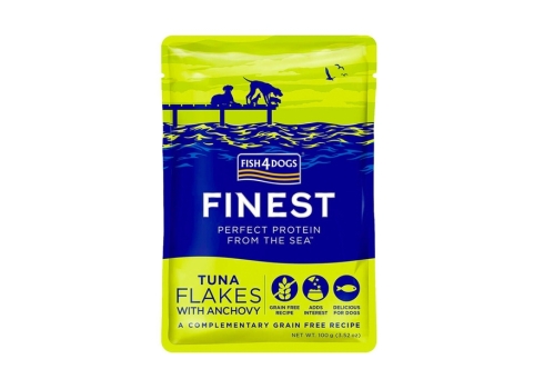 Fish4Dogs Finest Flakes einekotike koertele, tuunikala-anšoovis 100 g
