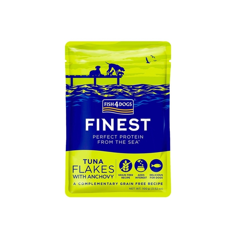 Fish4Dogs Finest Flakes einekotike koertele, tuunikala-anšoovis 100 g Fish4Dogs Finest Flakes einekotike koertele, tuunikala-anšoovis 100 g