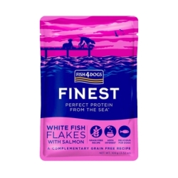 Fish4Dogs Finest Flakes einekotike koertele, valge kala-lõhe 100 g