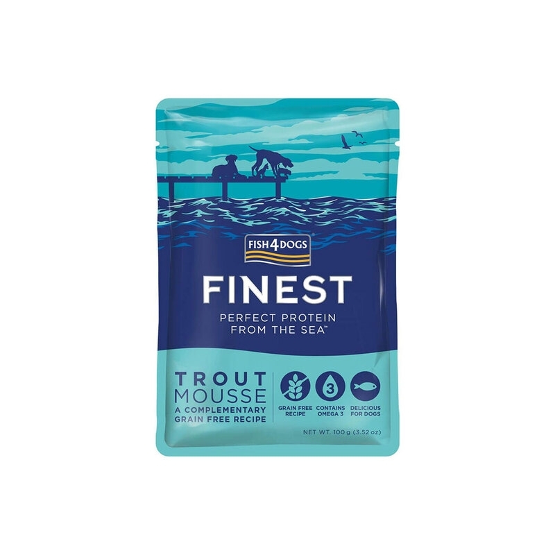 Fish4Dogs Finest Mousse einekotike koertele, forelliga 100 g Fish4Dogs Finest Mousse einekotike koertele, forelliga 100 g