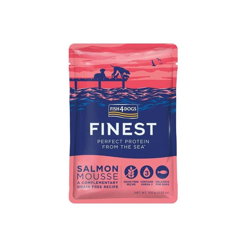 Fish4Dogs Finest Mousse einekotike koertele, lõhega 100 g Fish4Dogs Finest Mousse einekotike koertele, lõhega 100 g