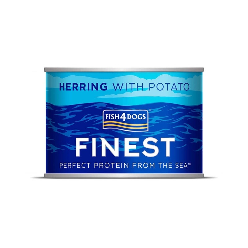 Fish4Dogs Finest Herring konserv koertele heeringa ja kartuliga 185 g Fish4Dogs Finest Herring konserv koertele heeringa ja kartuliga 185 g