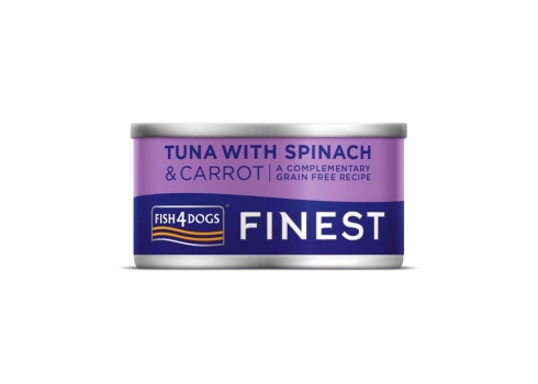Fish4Dogs konserv koertele tuunikala, porgandi ja spinatiga 85 g