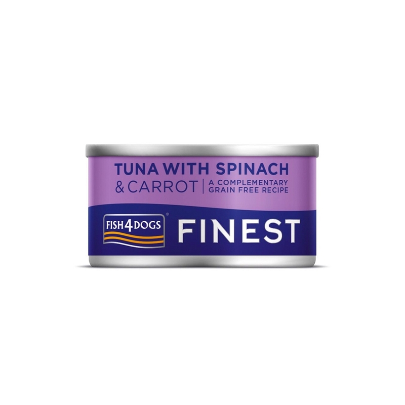 Fish4Dogs konserv koertele tuunikala, porgandi ja spinatiga 85 g Fish4Dogs konserv koertele tuunikala, porgandi ja spinatiga 85 g