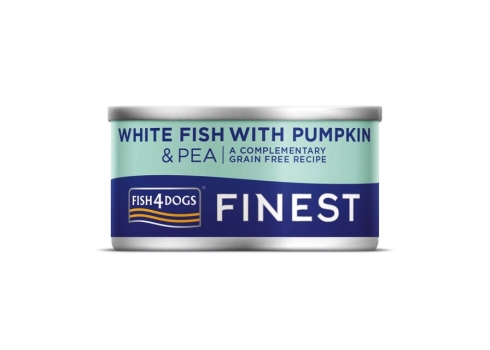 Fish4Dogs konserv koertele valge kala, kõrvitsa ja hernestega 85 g