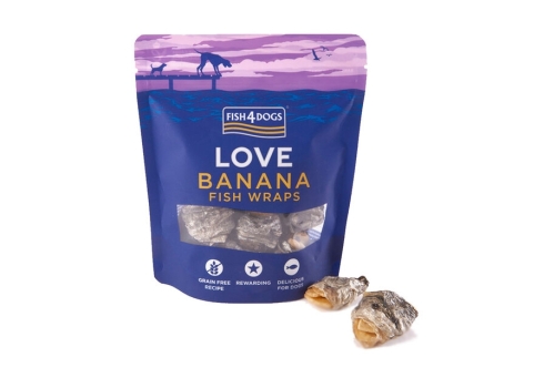 Fish4Dogs maius koertele Fish Wraps banaaniga 100 g