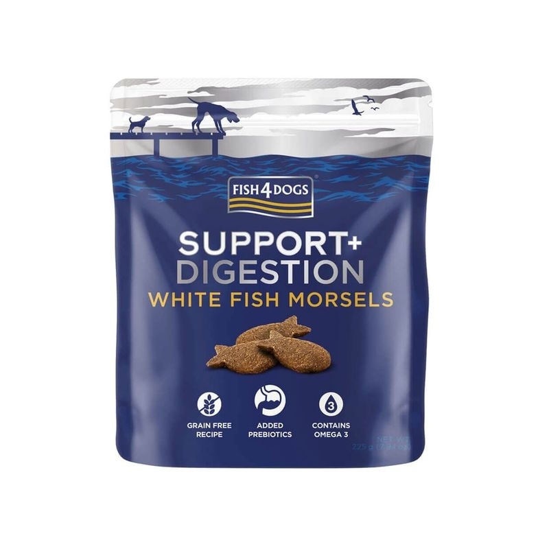 Fish4Dogs maiused koertele valge kalaga, Morsels Digestion 225 g Fish4Dogs maiused koertele valge kalaga, Morsels Digestion 225 g