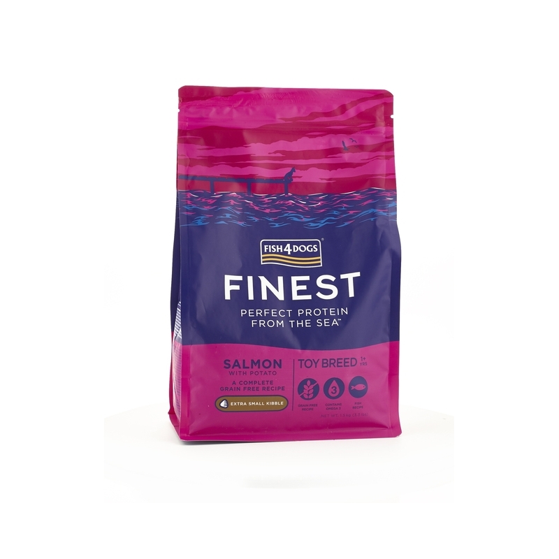 Fish4Dogs koera täissööt Finest extra-väike graanul lõhe-kartul 1,5kg Fish4Dogs koera täissööt Finest extra-väike graanul lõhe-kartul 1,5kg