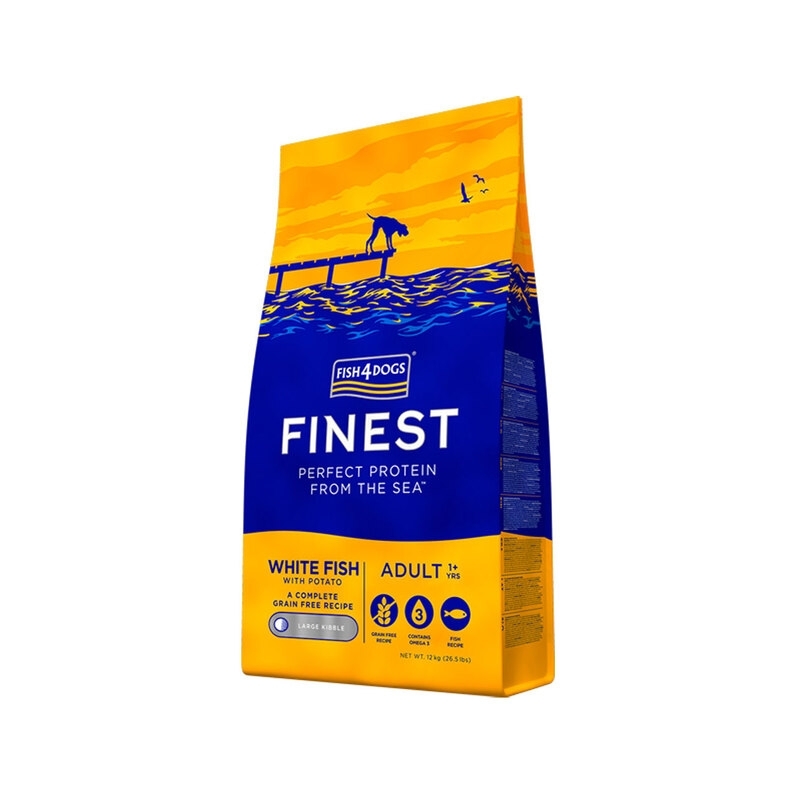 Fish4Dogs Large kuivtoit koertele valge kalaga 1,5 kg Fish4Dogs Large kuivtoit koertele valge kalaga 1,5 kg