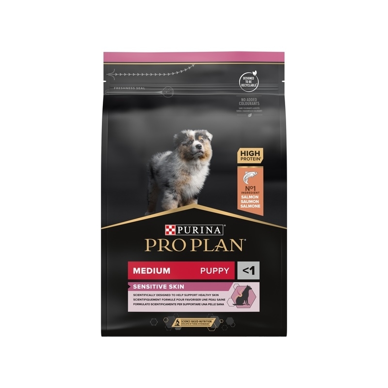 Purina PRO PLAN Medium Puppy with Sensitive Skin with OPTIDERMA, 3 kg Purina PRO PLAN Medium Puppy with Sensitive Skin with OPTIDERMA, 3 kg