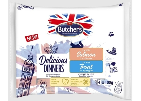 Butchers Delic. Dinner kassi einekotike lõhe-forell, 4x100g