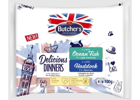 Butchers Delic. Dinner kassi einekotike ookeanikala-kilttursk, 4x100g