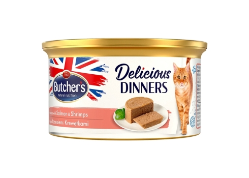 Butchers Delicious Dinner konserv kassile, lõhe ja krevettidega 85g