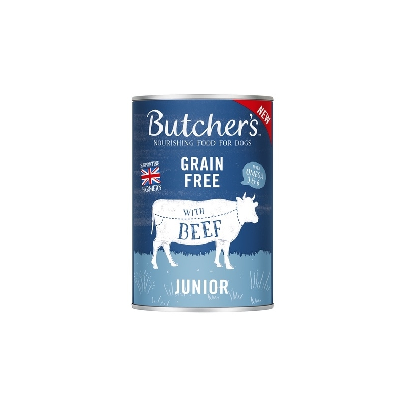 Butcher's koera konserv Original veiselihatükkidega junior 400g Butcher's koera konserv Original veiselihatükkidega junior 400g