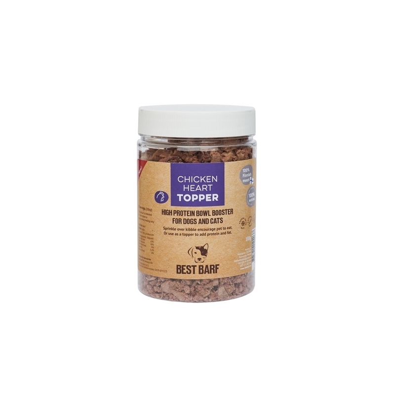 Best Barf külmkuivatatud maius, kana südame topper 100 g Best Barf külmkuivatatud maius, kana südame topper 100 g