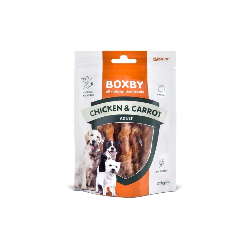Boxby maius koerale kana ja porgandiga 100 g Boxby maius koerale kana ja porgandiga 100 g