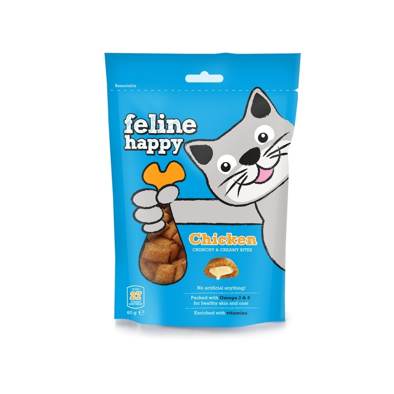 VETIQ Feline maiused kassidele, kanamaitselised 60 g VETIQ Feline maiused kassidele, kanamaitselised 60 g