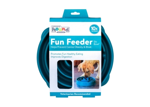 Outward Hound Fun Feeder kauss aeglaseks söötmiseks, L, türkiis