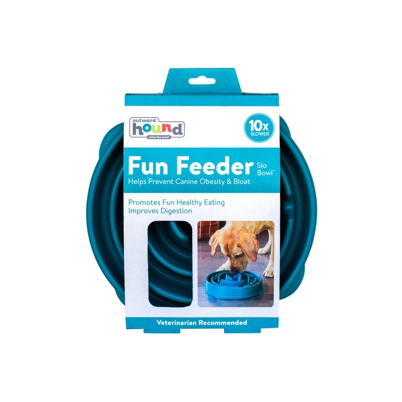 Outward Hound Fun Feeder kauss aeglaseks söötmiseks, M, türkiis