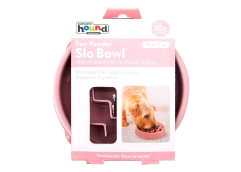 Outward Hound Fun Feeder kauss aeglaseks söötmiseks, S, roosa