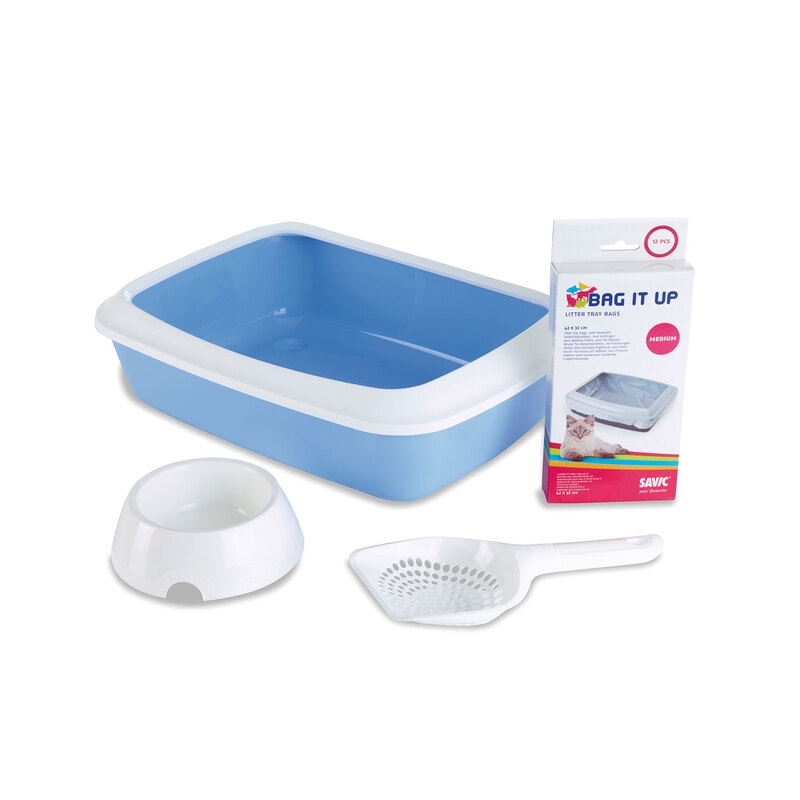 Savic Starter Kit liivakast kassipoegadele, 42 x 31 x 12 cm, sinine