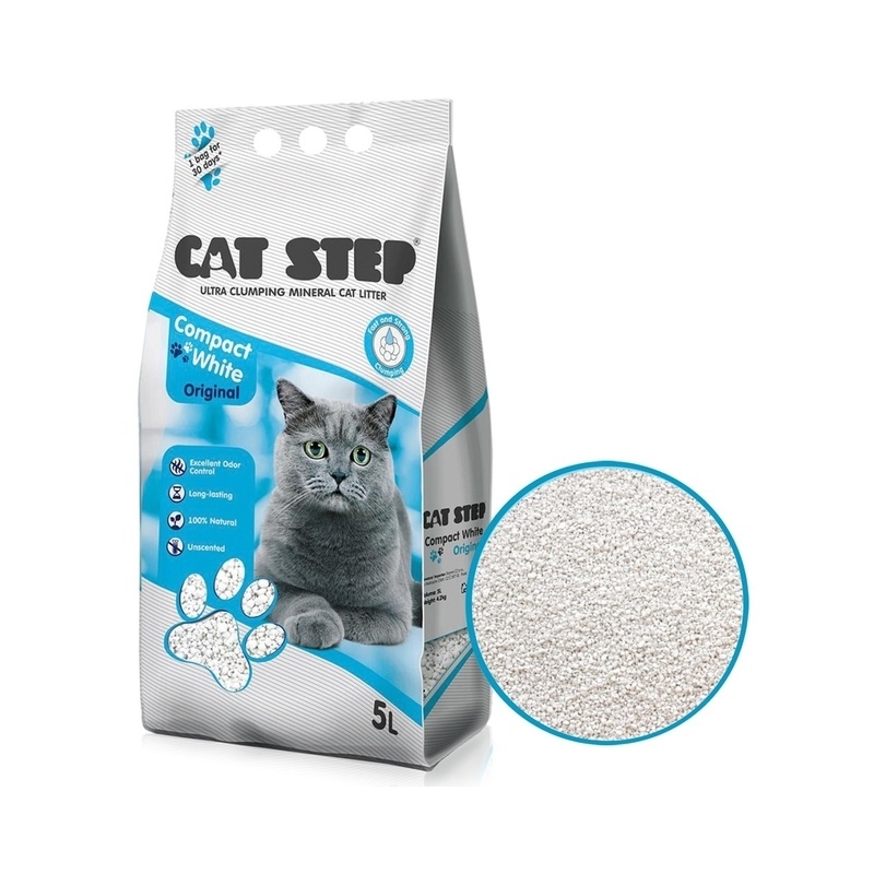 Cat Step Compact White Original kassiliiv, 5 L Cat Step Compact White Original kassiliiv, 5 L