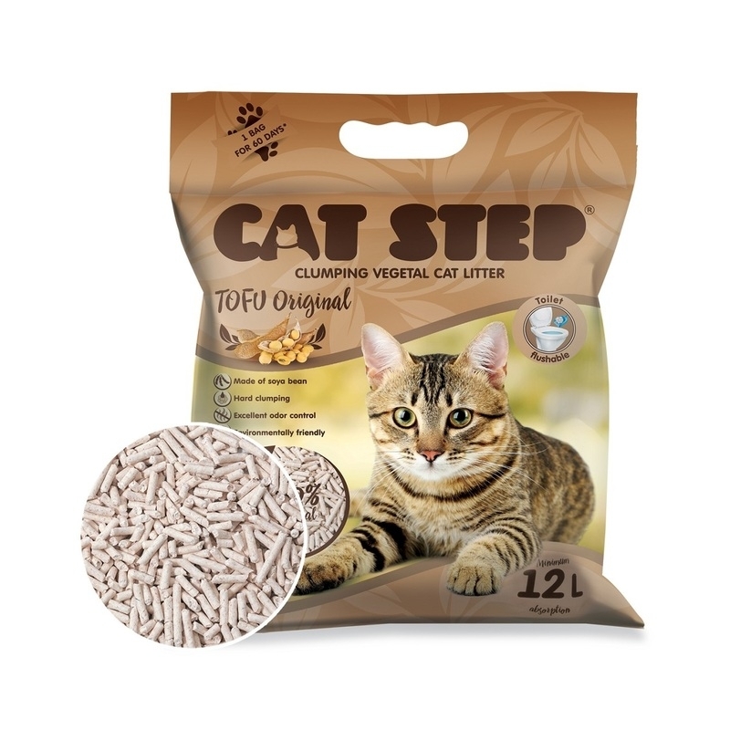 Cat Step Tofu Original kassiliiv 5,4kg-12 l Cat Step Tofu Original kassiliiv 5,4kg-12 l