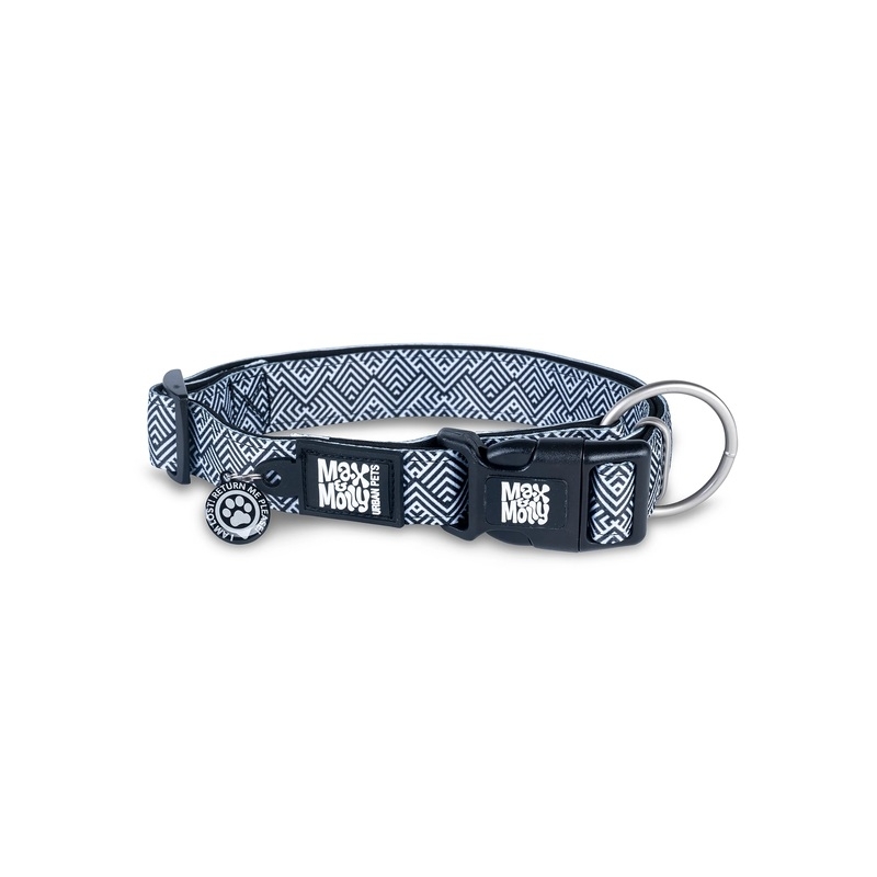 Max&Molly koera kaelarihm Smart ID Mykonos L 39-62cm, must