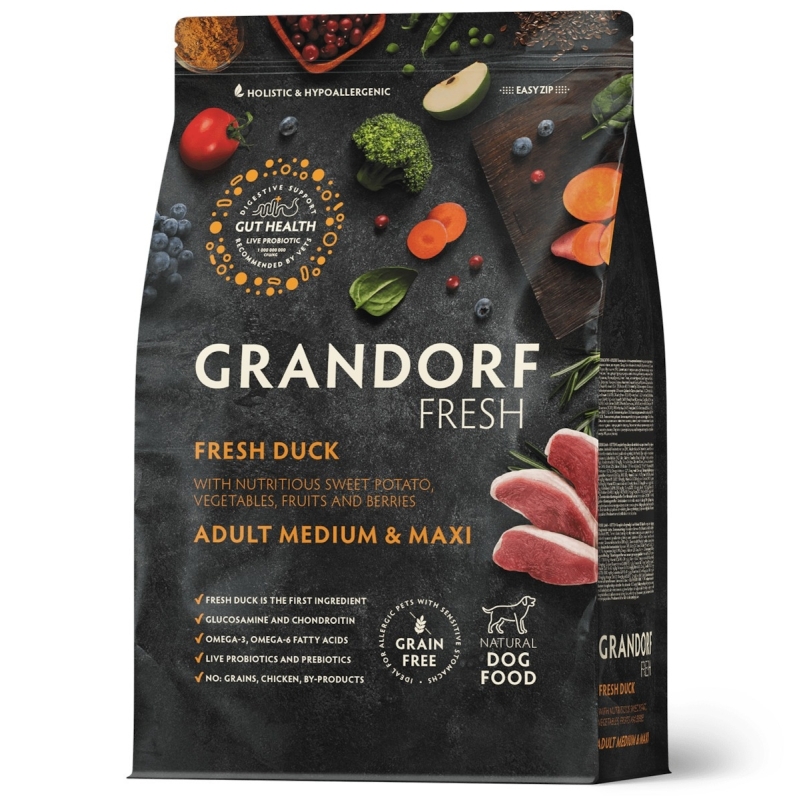Grandorf Fresh Värske Pardiliha ja Bataat keskmist ja suurt kasvu koertele 10kg Grandorf Fresh Värske Pardiliha ja Bataat keskmist ja suurt kasvu koertele 10kg
