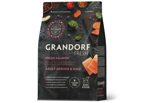 Grandorf Fresh Värske Lõhefilee ja Bataat keskmistele ja suurtele koertele 1kg