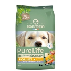 Pure Life Dog Light - Sterilized Ülekaalulistele ja steriliseeritud koertele 2kg