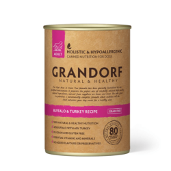Grandorf Pühvli ja Kalkuniliha konserv koertele 400g