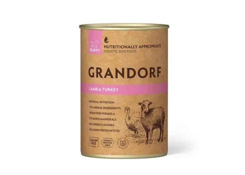 Grandorf Lamba- ja Kalkuniliha konserv kutsikatele 6x200g