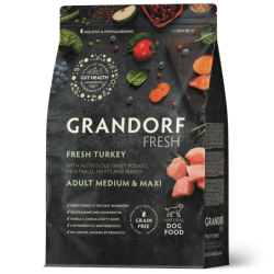 Grandorf Fresh Värske Kalkun ja Bataat keskmistele ja suurtele koertele 10kg