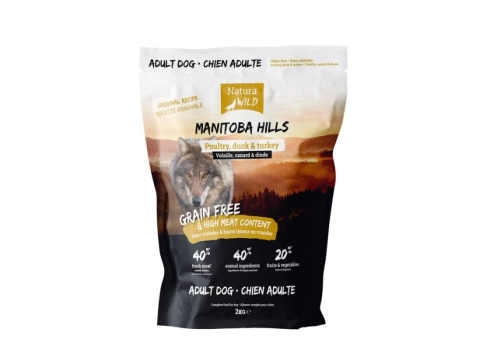Natura Wild Manitoba Hills  Kana, Part ja Kalkun 2kg