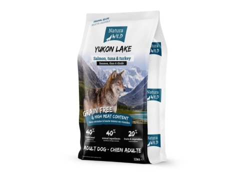 Natura Wild Dog Yukon Lake Lõhe, Tuunikala ja Kalkun 12kg