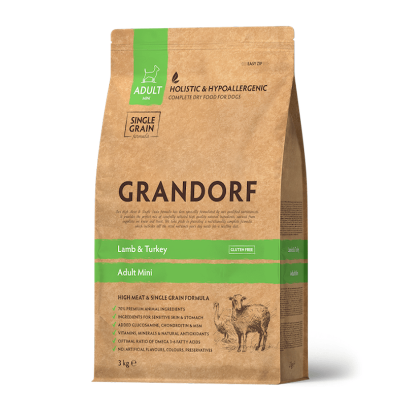 Grandorf Lambaliha ja Kalkuniliha Väikest tõugu koertele 8kg Grandorf Lambaliha ja Kalkuniliha Väikest tõugu koertele 8kg