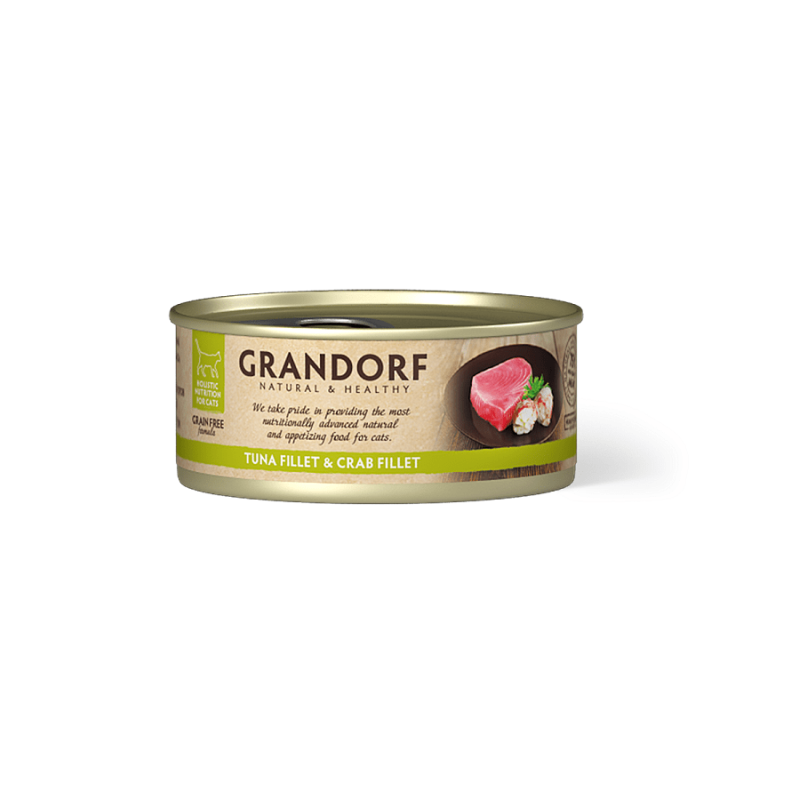 Grandorf Tuunikala filee ja Krabifilee konserv kassidele 6x70g Grandorf Tuunikala filee ja Krabifilee konserv kassidele 6x70g