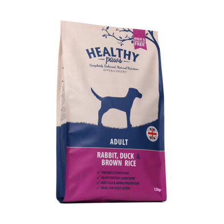 Healthy Paws koeratoit Jäneseliha, pardiliha & pruuni riisiga 12kg Healthy Paws koeratoit Jäneseliha, pardiliha & pruuni riisiga 12kg