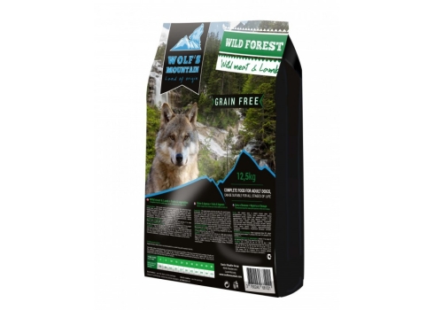 Wolf's Mountain koeratoit WILD FOREST teraviljavaba - uluki- & lambalihaga 12,5 kg