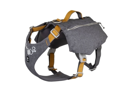 Hurtta Expedition Pack Eco matkatraksid taskutega 46-65 cm, must