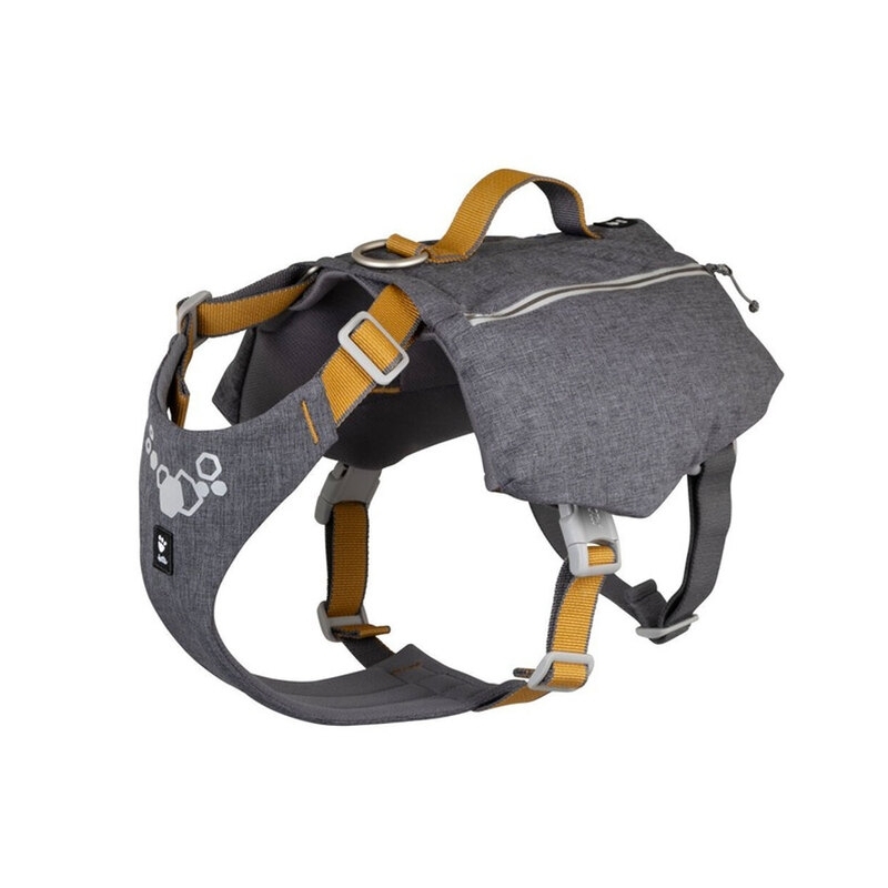 Hurtta Expedition Pack Eco matkatraksid taskutega 46-65 cm, must