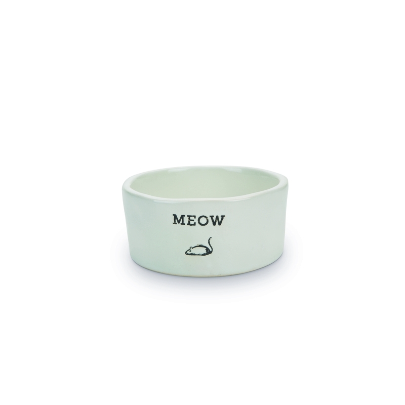 Beeztees kassi kauss meow keraamiline 11,5x4cm valge