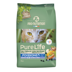 Pure Life Cat Sterilized 8+ Pardiliha ja Valge kalaga Eakatele kassidele 8kg 4x2kg