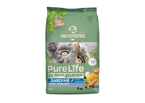 Pure Life Cat Sardiinidega Steriliseeritud Kassidele 8kg (4x2kg)