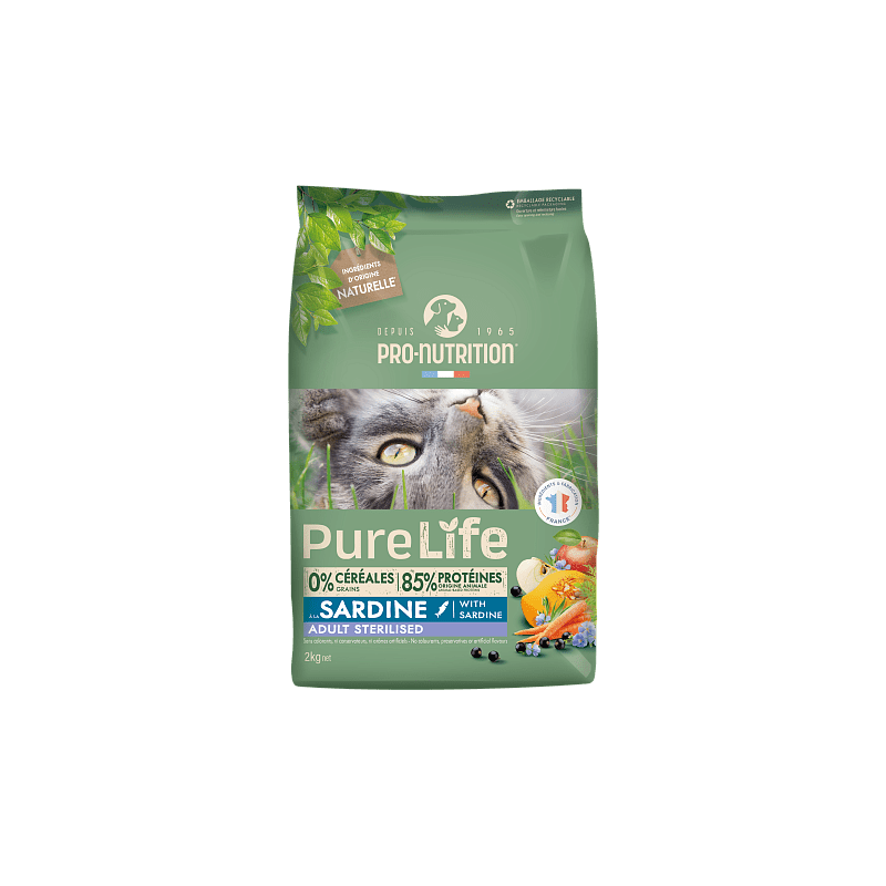 Pure Life Cat Sardiinidega Steriliseeritud Kassidele 8kg (4x2kg) Pure Life Cat Sardiinidega Steriliseeritud Kassidele 8kg (4x2kg)
