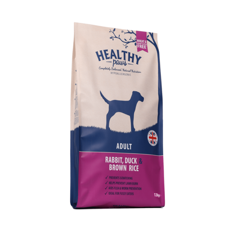 Healthy Paws Jäneseliha, Pardiliha ja Pruun Riis 2kg Healthy Paws Jäneseliha, Pardiliha ja Pruun Riis 2kg